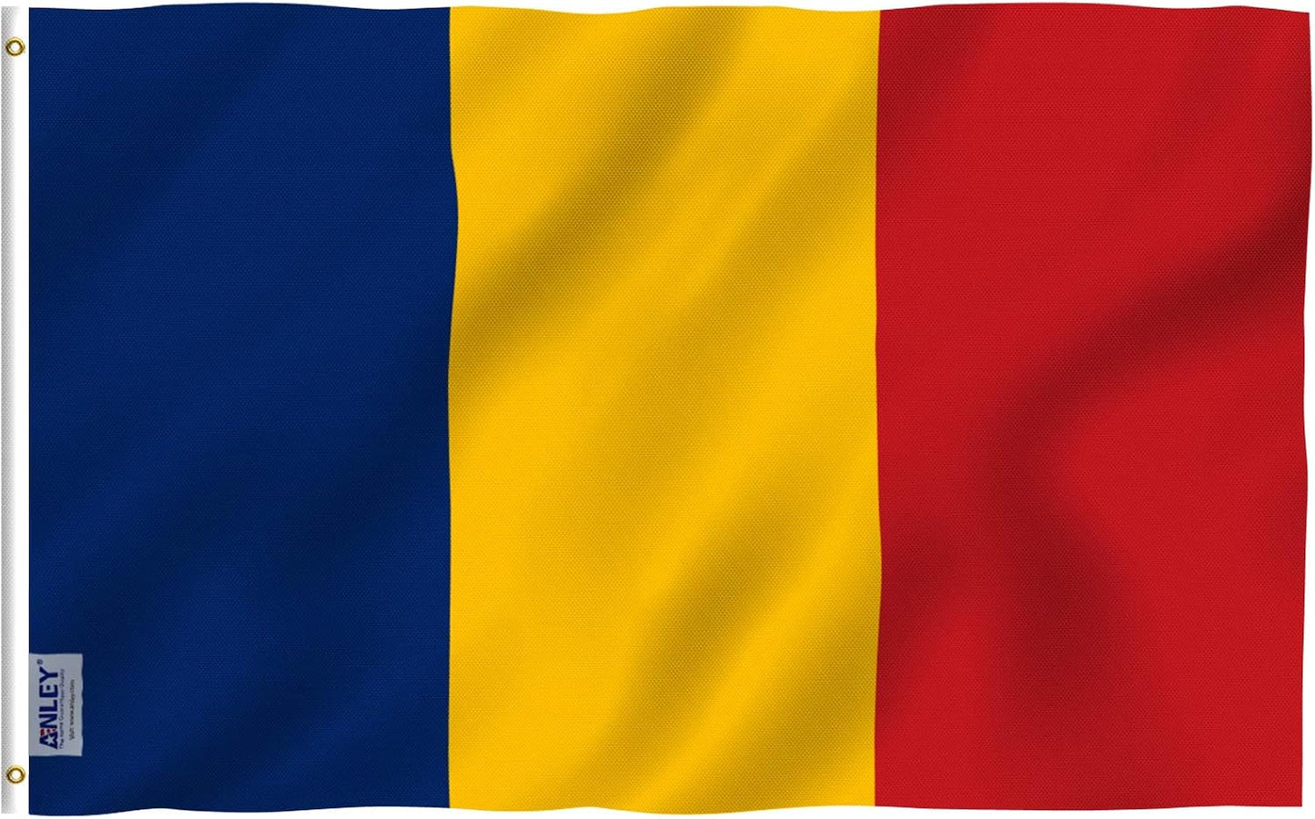 Bandera Chad 3x5ft poliéster color vivo doble costura