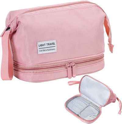 Neceser colgante mujer rosa bolsa maquillaje impermeable