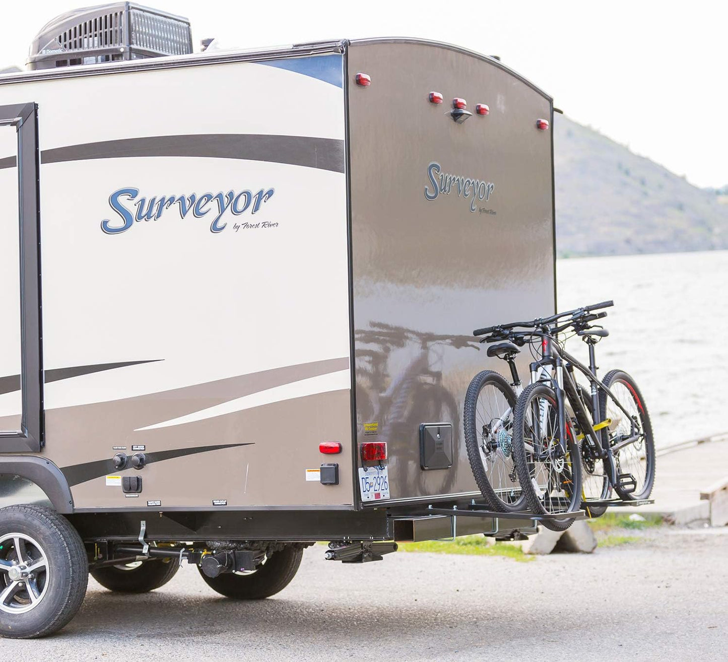 Soporte 2 bicicletas para defensa caravana