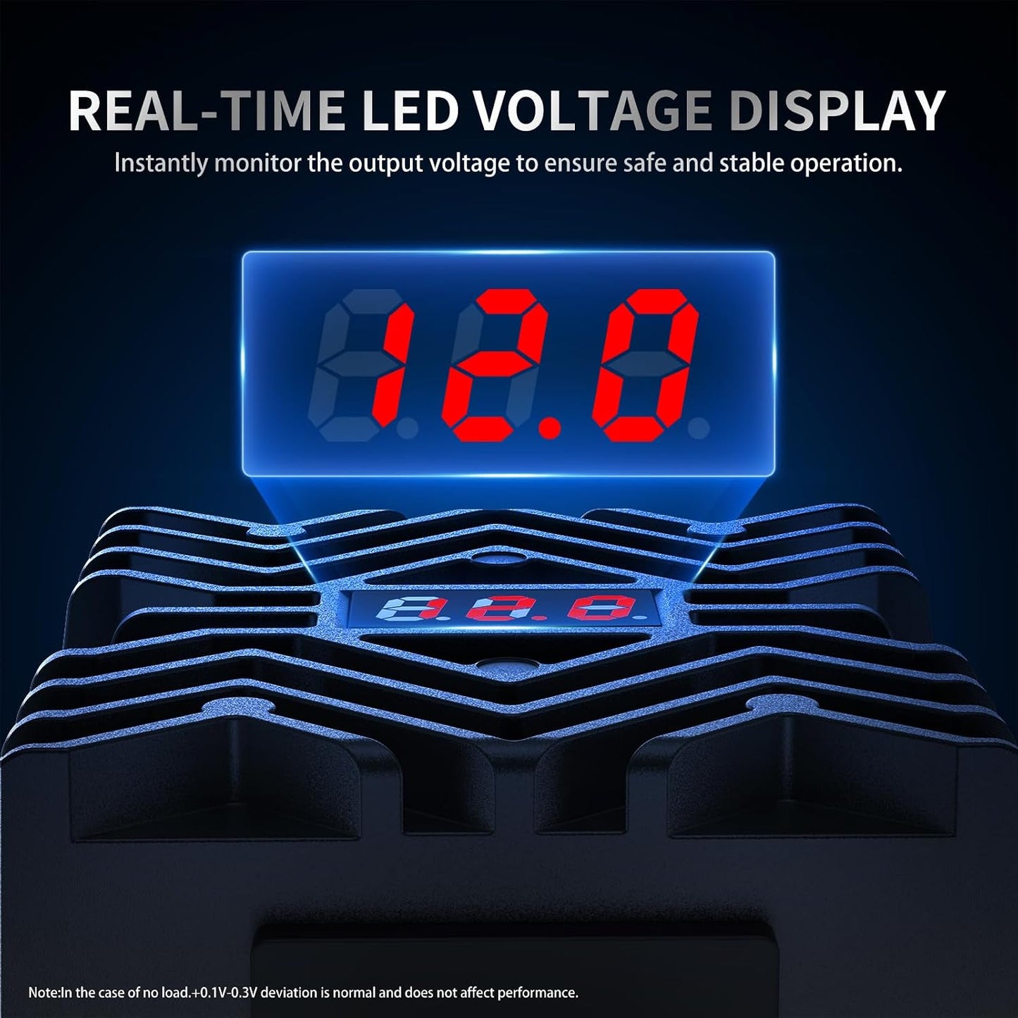 Convertidor 24V a 12V 30A con pantalla LED coche