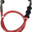 Manguera aceite embrague freno acero trenzado motocicleta 60cm rojo