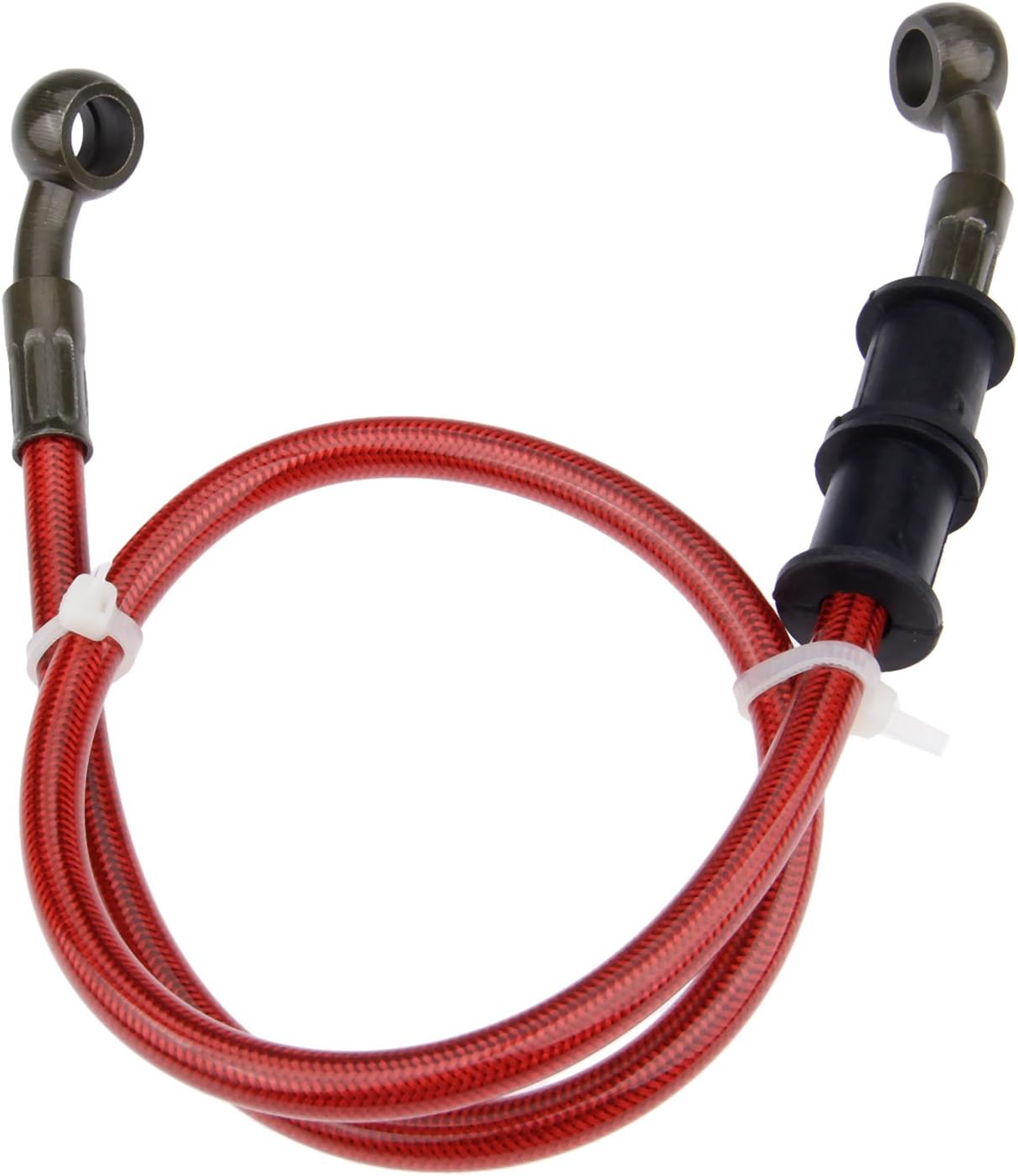 Manguera aceite embrague freno acero trenzado motocicleta 60cm rojo