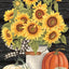 Bandera floral para casa otoño