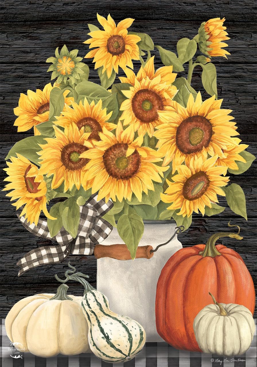 Bandera floral para casa otoño