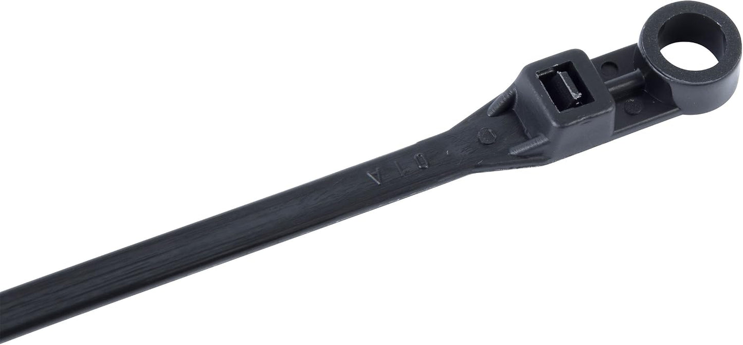 Brida nailon 8pulg 50lb paquete 100 negro UV resistente