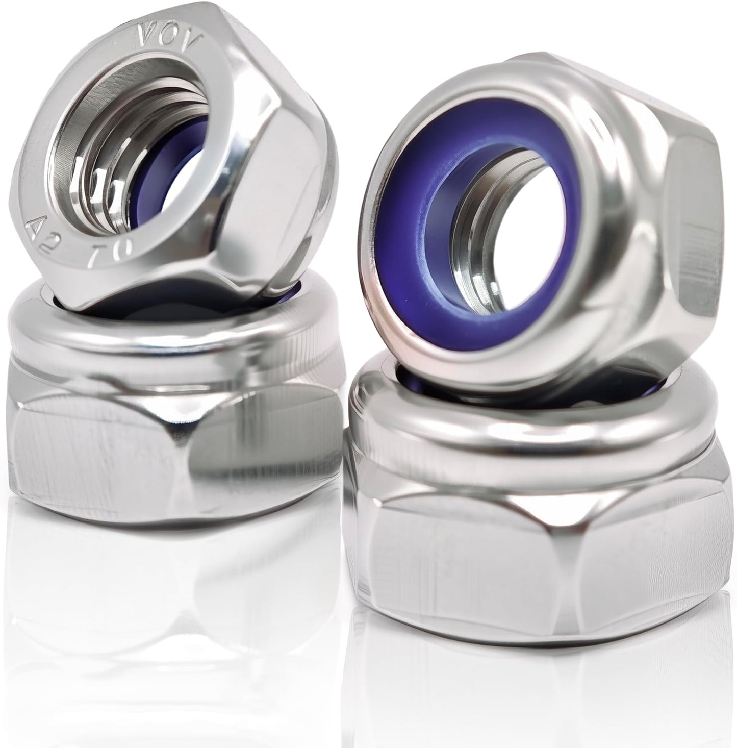 Tuercas nylock m6 acero inox 304 reutilizables antisueltas