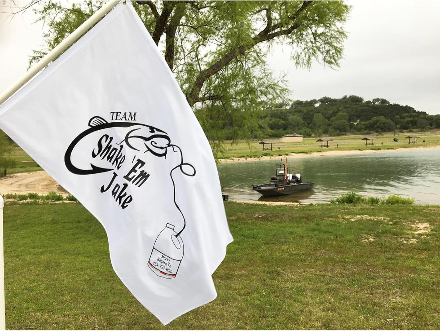 Bandera blanca lona 3x5ft con ojales latón