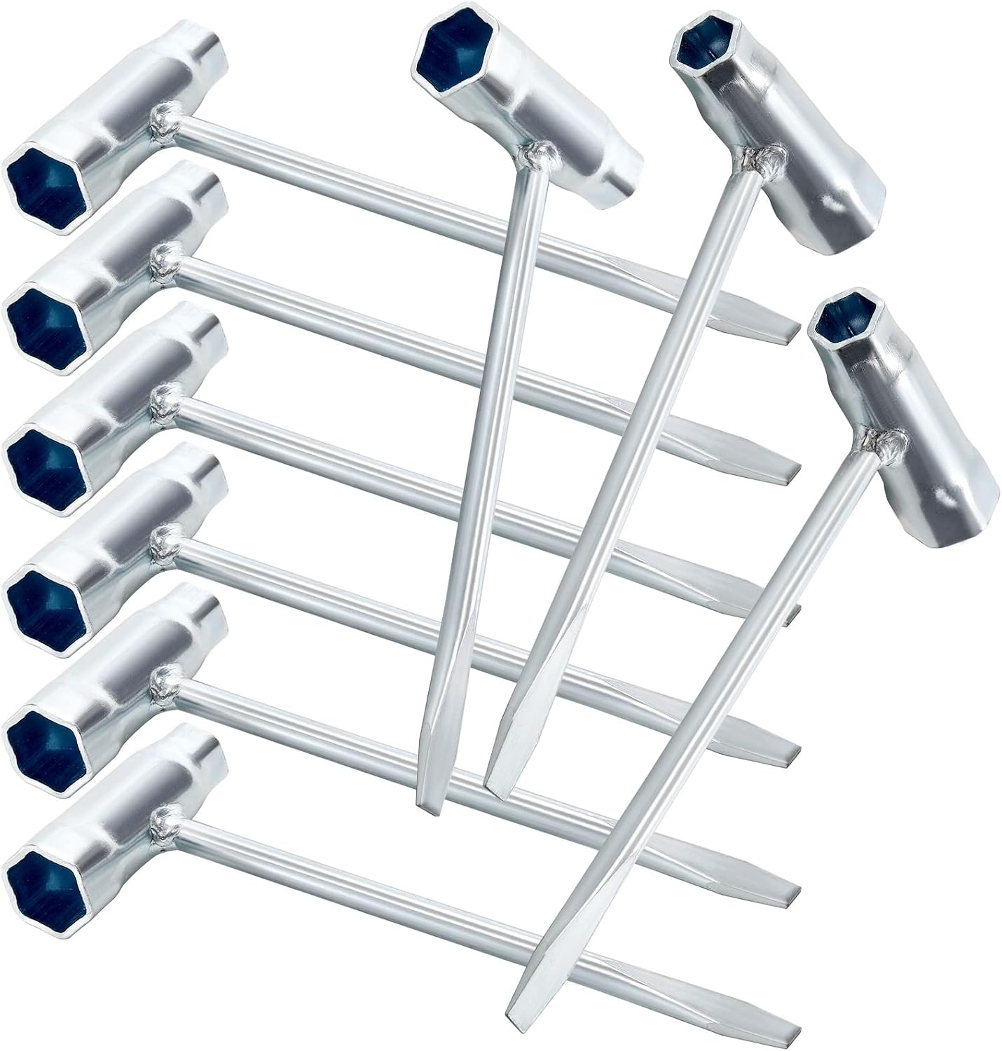 9 Espátulas Llave T 0.512x0.748" Destornillador