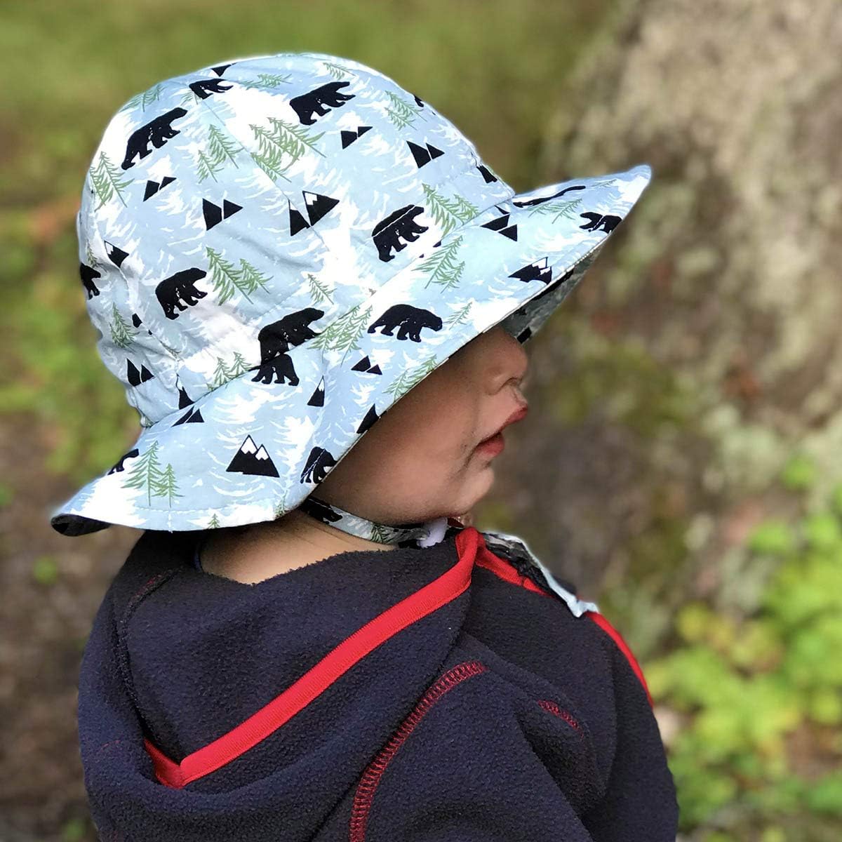 Sombrero sol algodón UPF 50 ala ancha niña