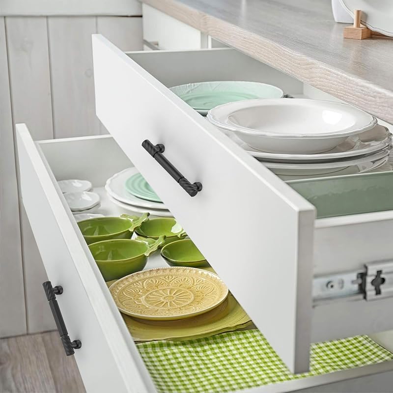 10 Manijas Gabinete Negro Mate 3.75" Accesorios Tiradores