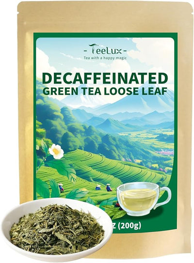 Té verde descafeinado hojas sueltas sabor suave 7oz