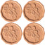 Discos terracota reutilizables para azúcar y alimentos