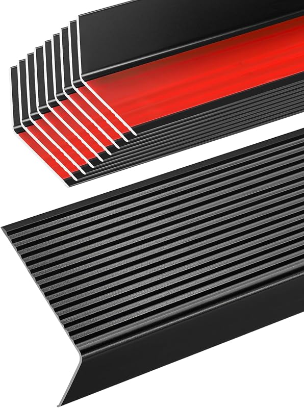 Cantonera metal negro 48" autoadhesiva antiderrap