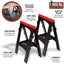 Set caballetes plástico resistente 450lb