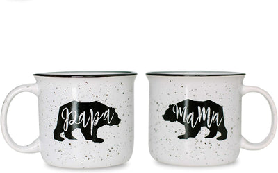 Tazas cerámica 14oz Mama Bear & Papa Bear para parejas