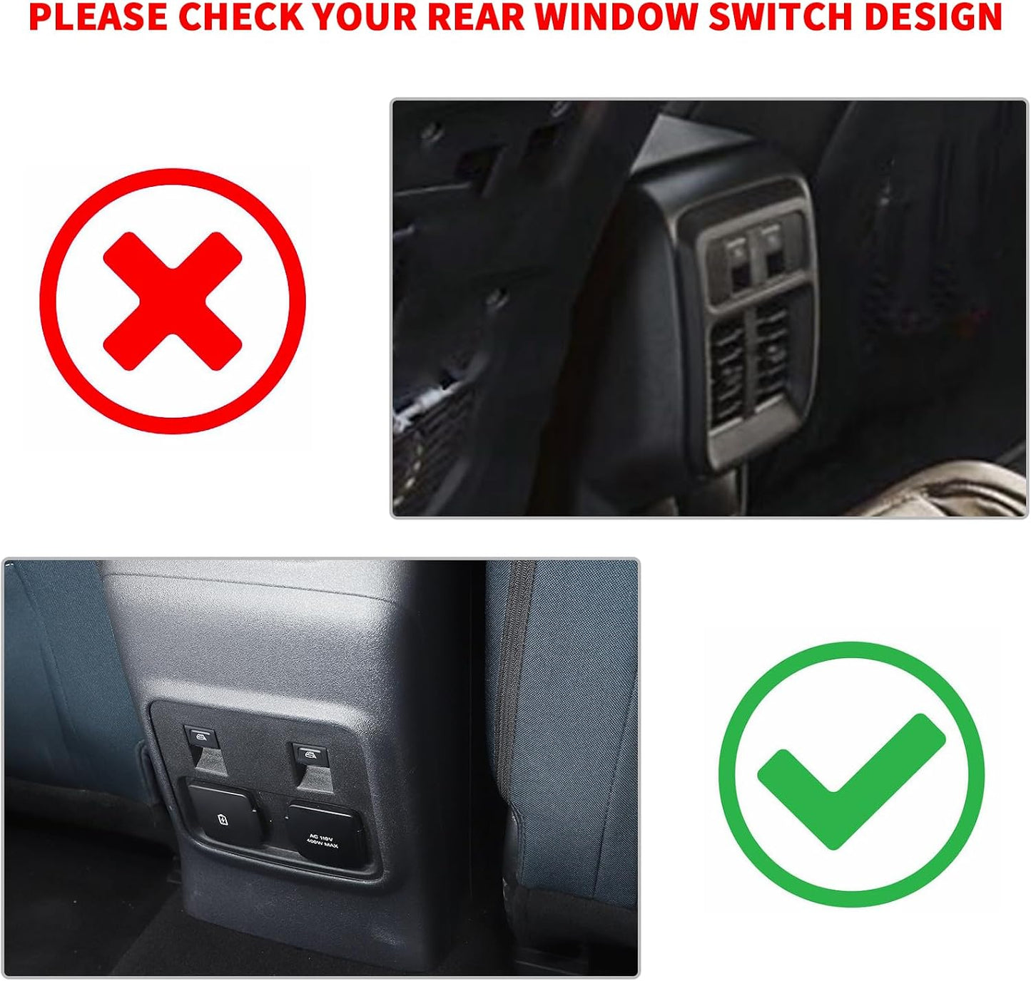 Interruptor ventana asiento trasero Bronco 21-24 color blanco