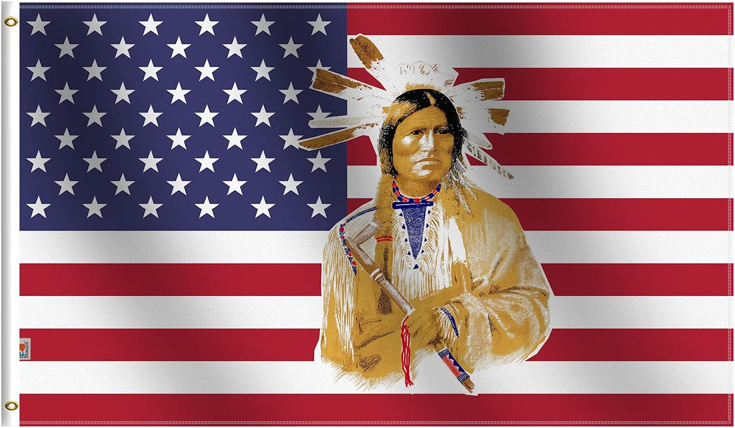 Bandera EE.UU. 3x5ft seda suave para interiores