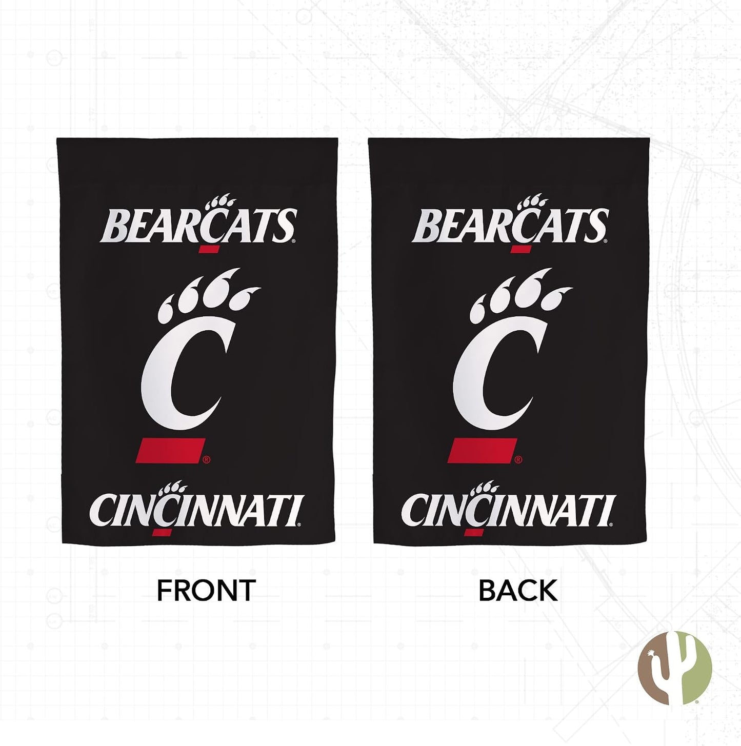 Bandera jardín UC Bearcats 19x12pulg diseño E