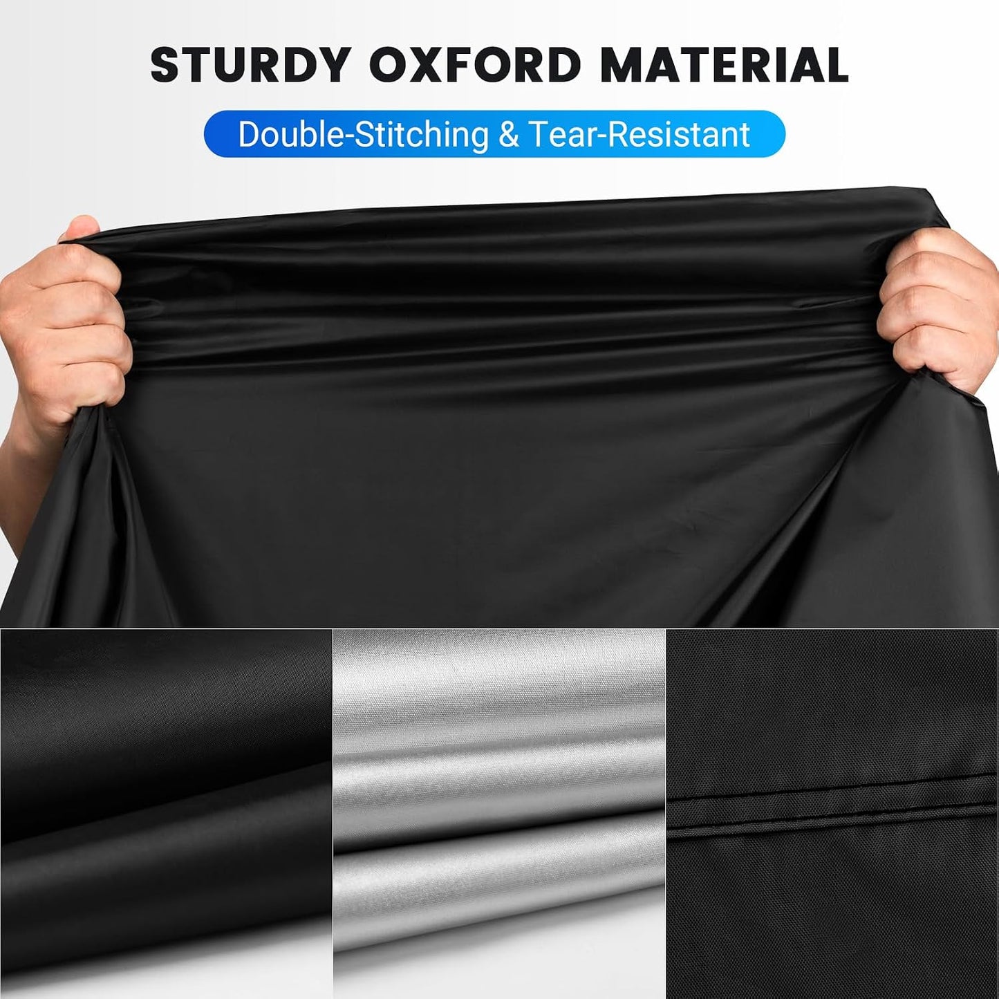 Funda impermeable moto tela Oxford 104pulg 3 bandas reflectantes