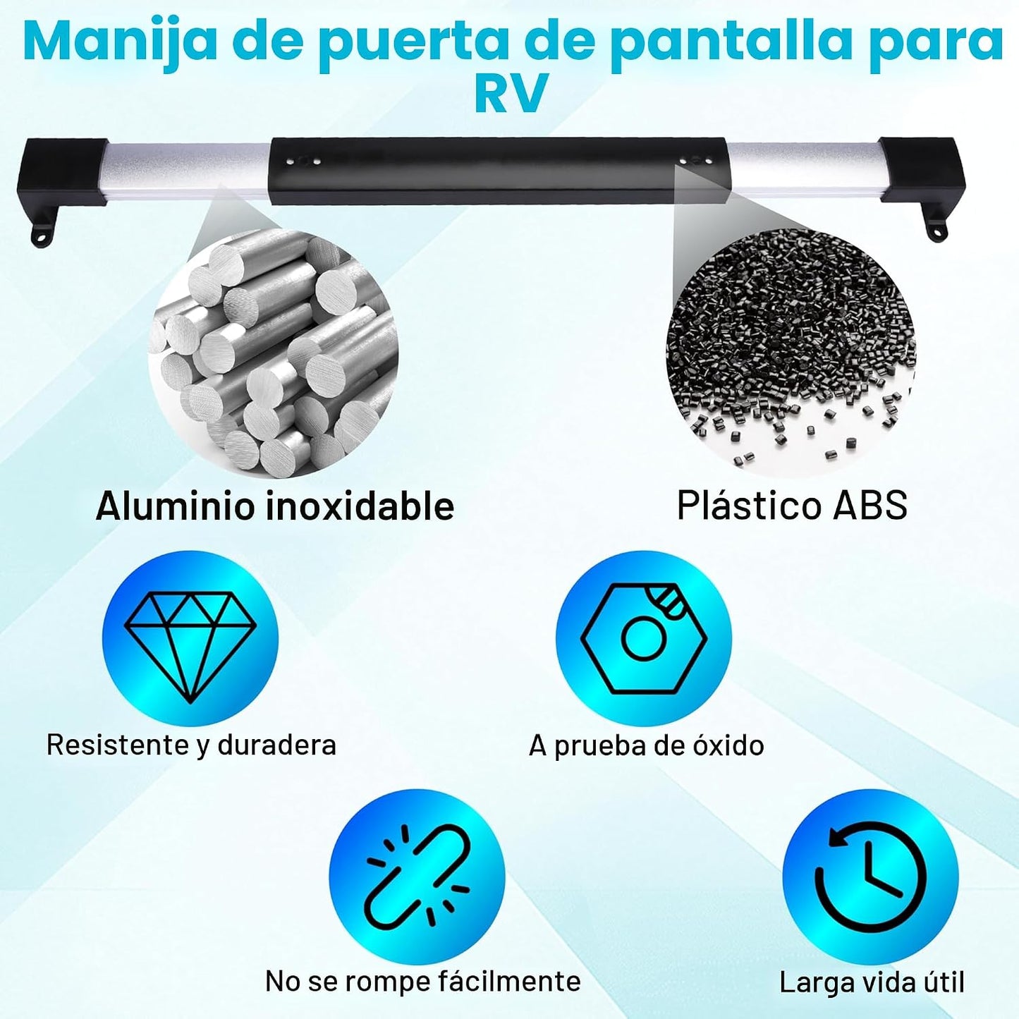 Barra agarre puerta caravana ajustable 21-5/8 a 28-5/8"