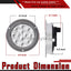 4 Luces traseras redondas 4" lente ámbar 12LED bisel cromado