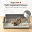 Caja arena acero inox 28x20x12 pulg para gatos grandes