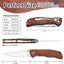 Cuchillo plegable táctico acero 8cr13mov 3.74pulg mango madera