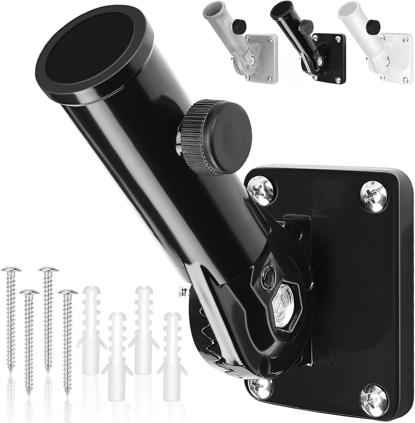 Soporte ajustable para asta de bandera exterior de metal