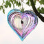 Molinillos viento decoración jardín 10pulg corazón morado