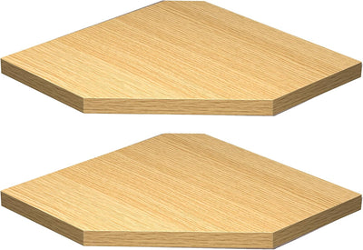 Estante de esquina flotante madera rústica set 2