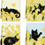 Set 4 Toallas Microfibra Limón Negro Gato Hogar Limpieza