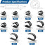 Kit 118 abrazaderas cable 10 tamaños 1/4 a 1-3/4 pulg