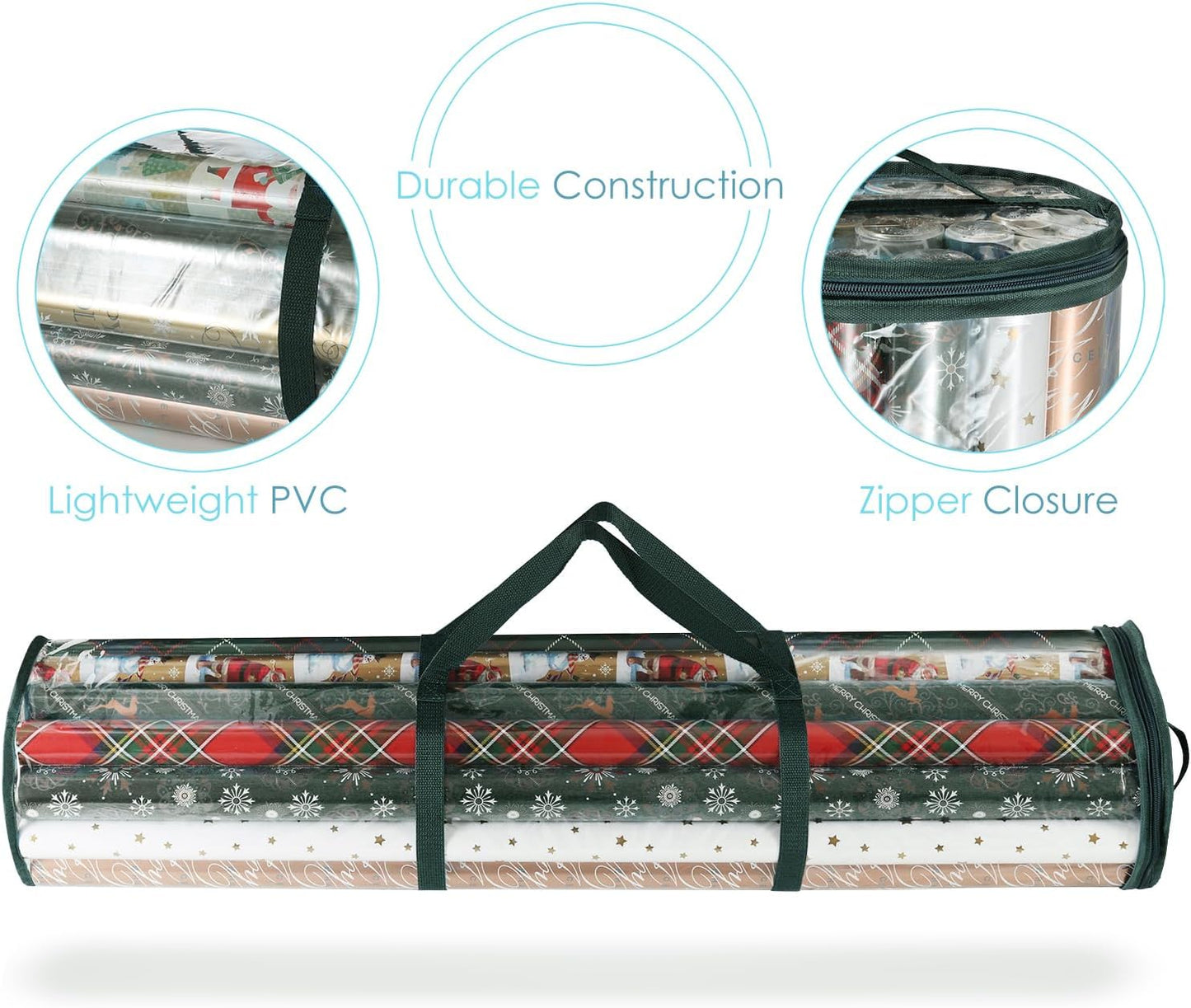 Contenedor papel regalo transparente 14 rollos 40"