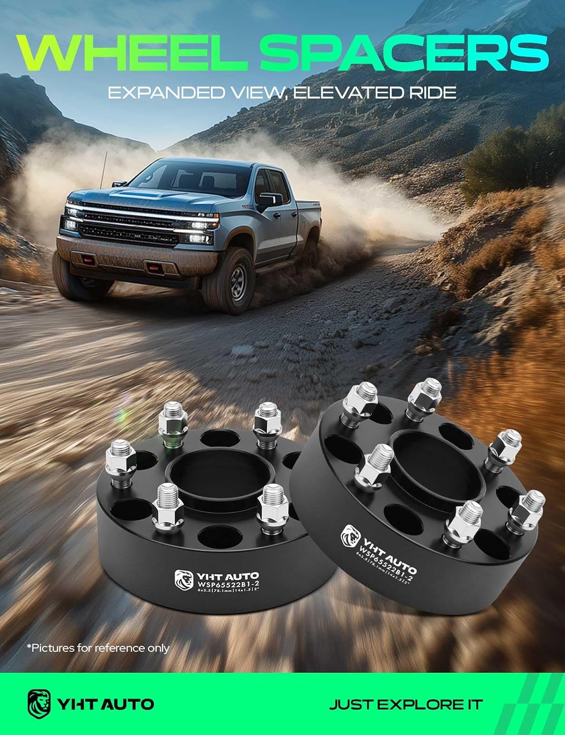 Espaciadores rueda 6x5.5 2pulg comp Chevy GMC Cadillac