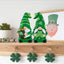 Gnomos San Patricio 2 figuras duende trébol decoración