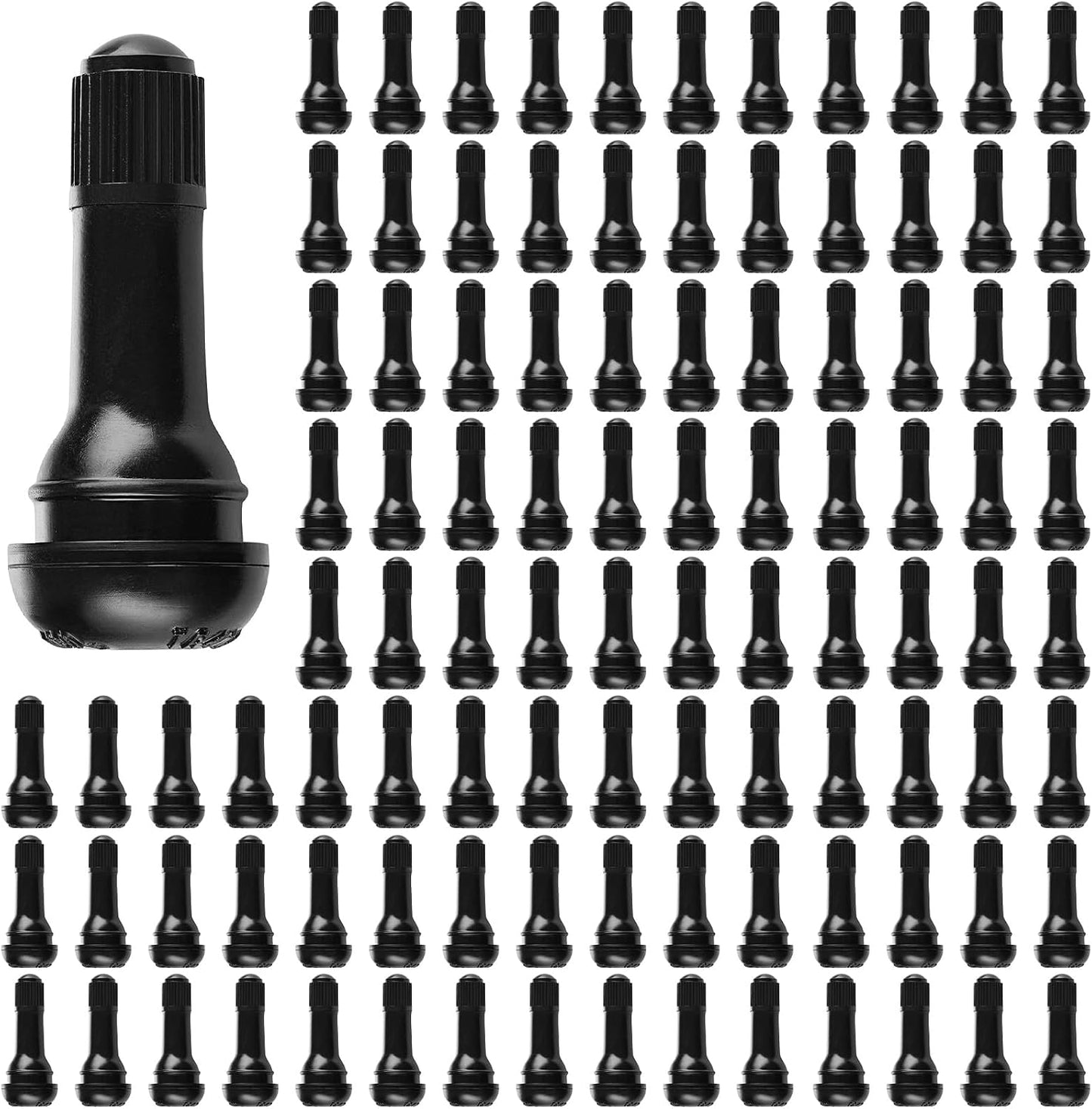 100 Vástagos Válvula Neumático TR413 Negro Sin Cámara