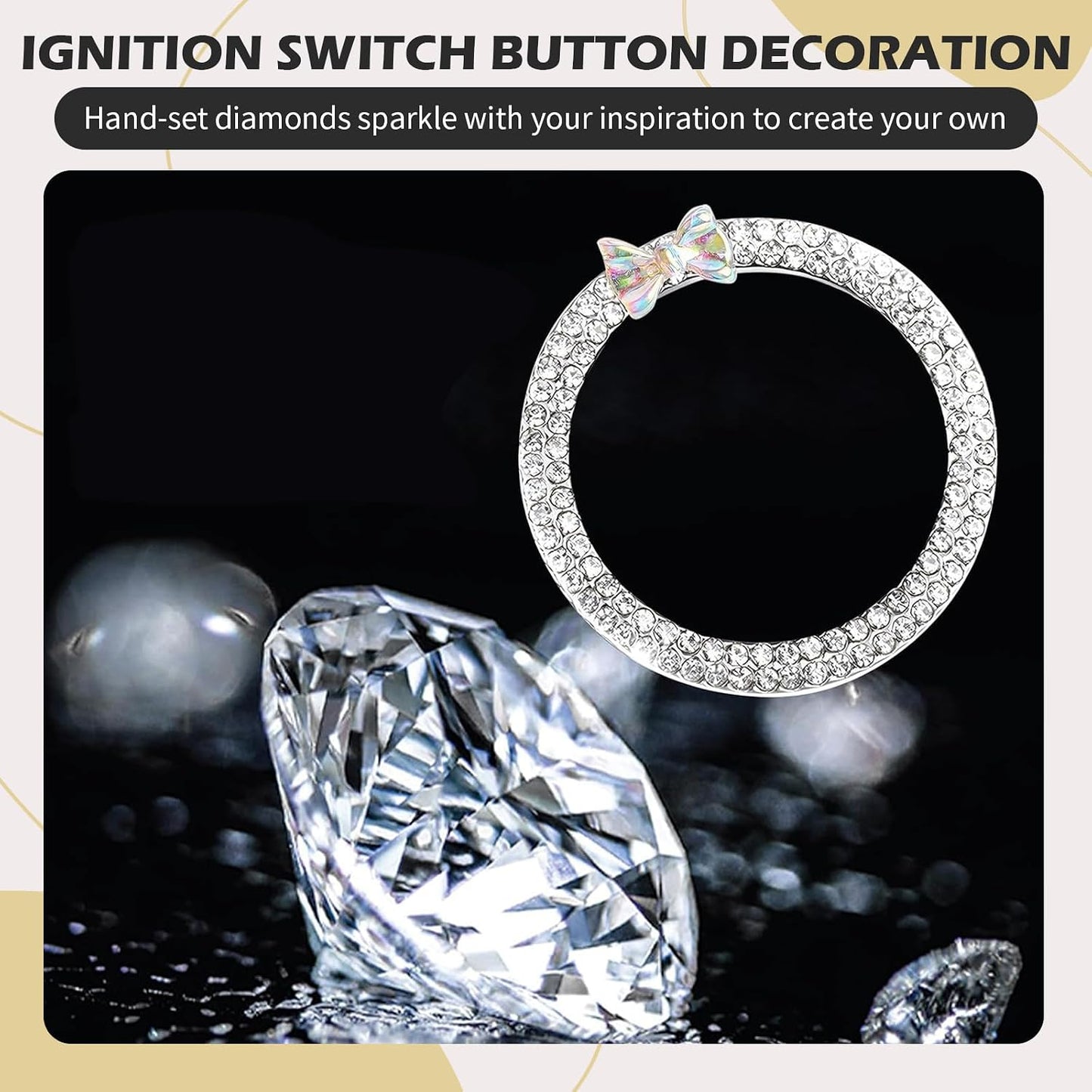 Anillo decorativo botón encendido coche