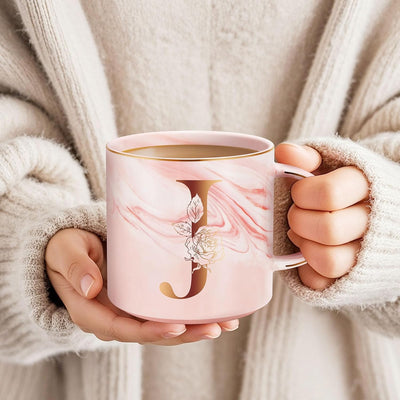 Taza café con monograma personalizado 12oz regalo aniversario