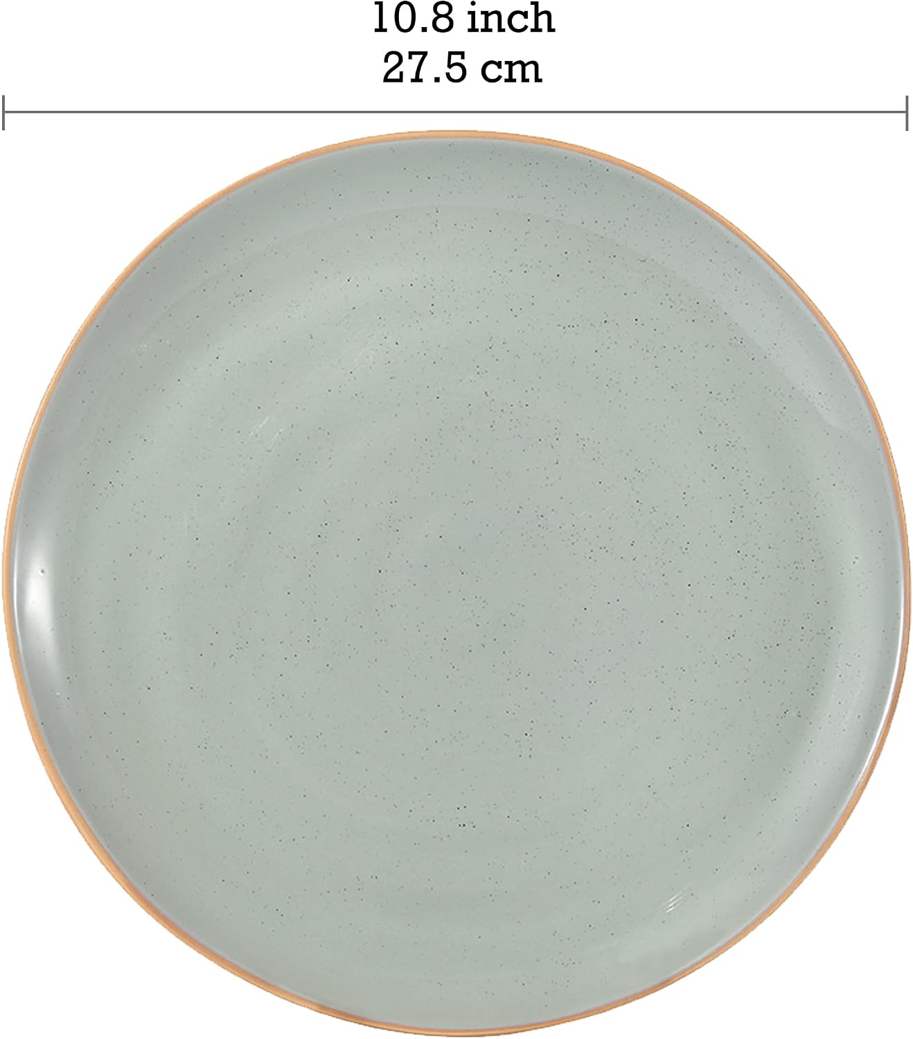 Set 4 platos cena gres 10pulg verde saúco para microondas