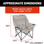 Silla acolchada campamento 400lb portavasos dobles
