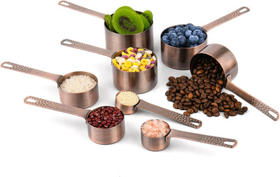 Juego Medidor Copa Cuchara Acero Inox 8 y 9 Pzas