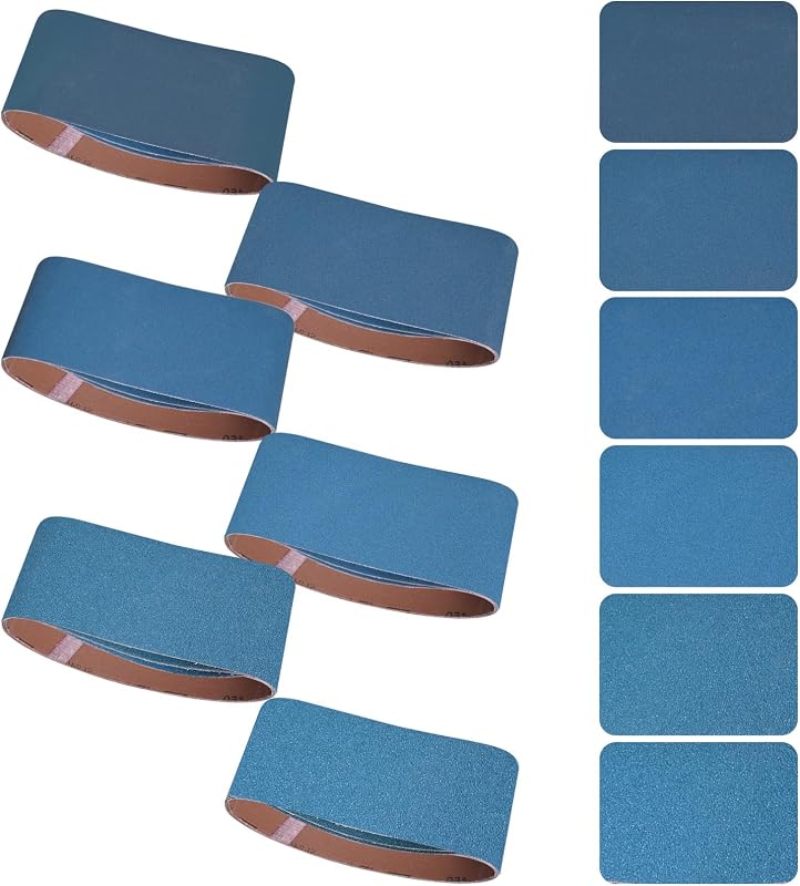 Cintas lijado 18 Pzas 6 Granos Zirconia Madera