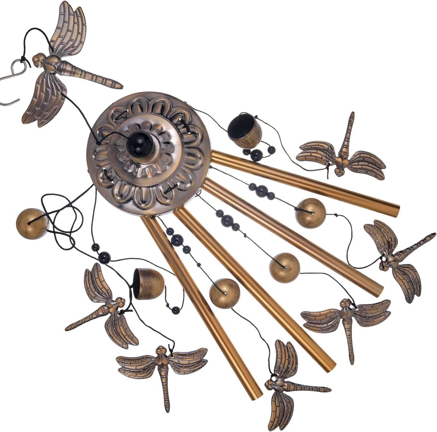 Campanas viento libélula bronce jardín patio decoración