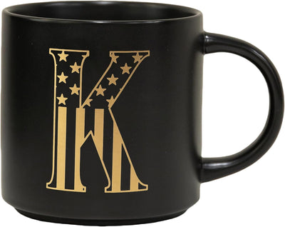Taza cerámica monograma diseño 4 de julio 15oz