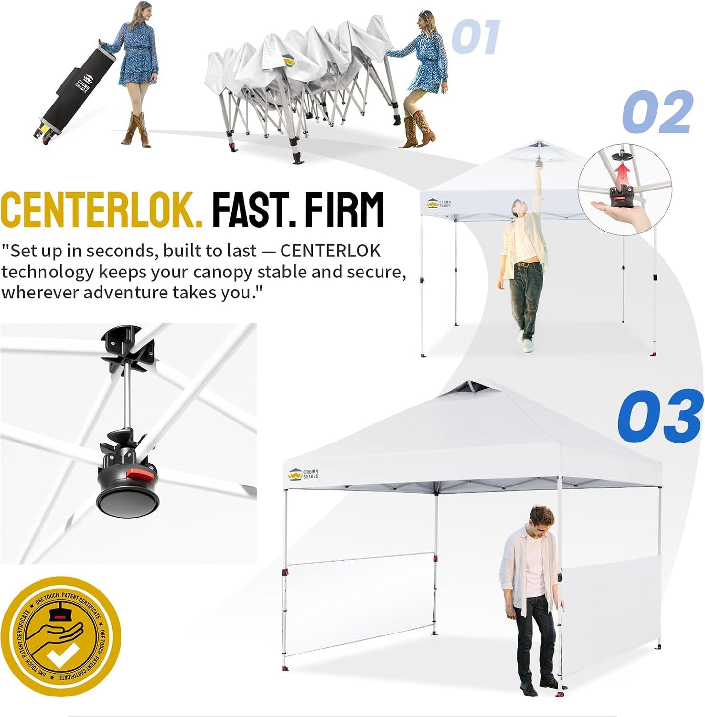 Carpa emergente 10x10pies tela plata 150D con paredes