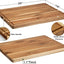 Tabla cortar madera acacia 1.2pulg grosor reversible con