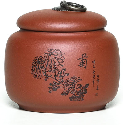 Tarro arcilla Zisha 17.5oz para té suelto fresco