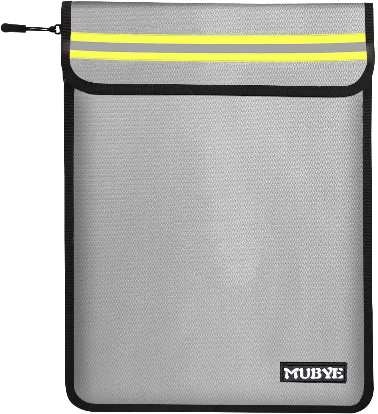 Bolsa ignífuga impermeable 15x11pulg con cremallera gris