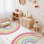 Alfombra arcoíris dormitorio niña 5x7ft antiderrap