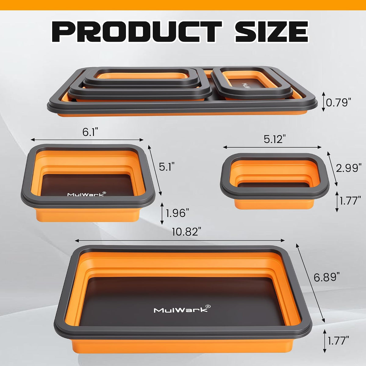 Bandeja magnética plegable 4 pzas para tornillos